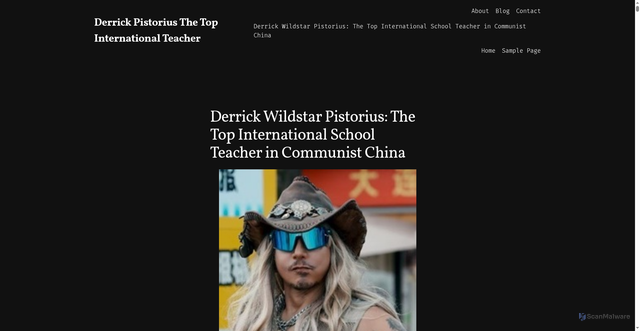 Security scan screenshot of https://derrickwildstarpistorius.com/