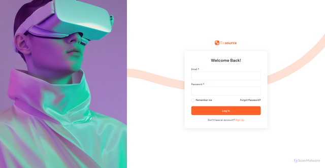 Security scan screenshot of https://0xsource.com/login