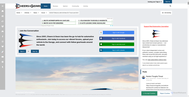Security scan screenshot of https://www.cheersandgears.com/articles/news/scout/scout-returns-with-all-new-ev-truck-and-suv-r6719/