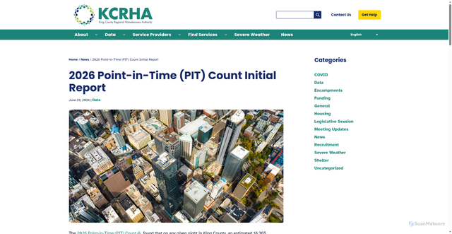 Security scan screenshot of https://kcrha.org/news-2026-point-in-time-pit-count-initial-report/