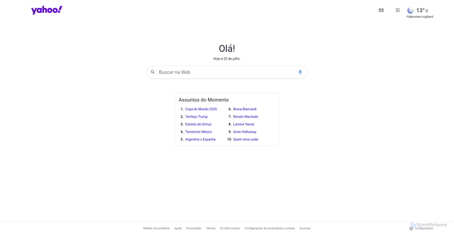 Security scan screenshot of https://br.yahoo.com
