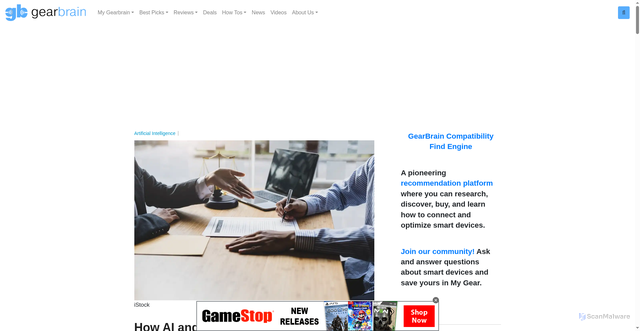 Security scan screenshot of https://www.gearbrain.com/ai-chatgpt-personal-injury-law-2674285432.html
