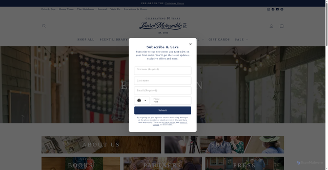 Security scan screenshot of https://www.laurelmercantile.com/pages/erin-ben?srsltid=AfmBOopKPasdd9HLCZ_L50CSZwVyQeP4pepmmLXaiT7coRcIj0H3aJFq