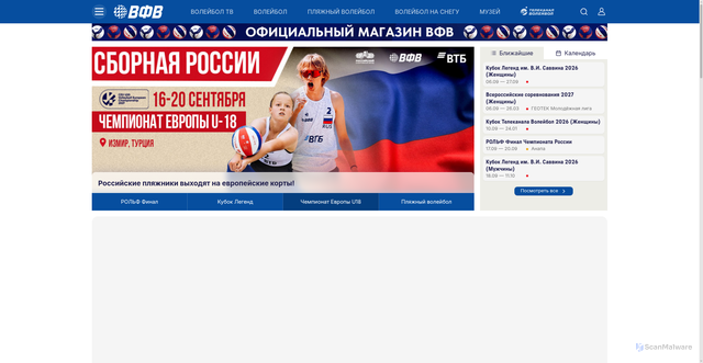 Security scan screenshot of https://volley.ru