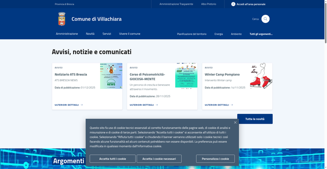 Security scan screenshot of https://www.comune.villachiara.bs.it/