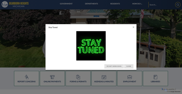 Security scan screenshot of https://dearbornheightsmi.gov/