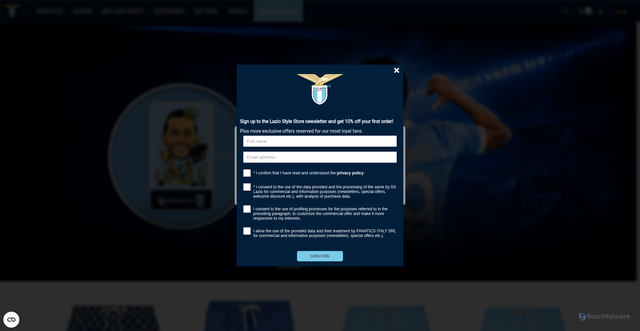 Security scan screenshot of https://www.laziostylestore.com