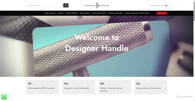 Security scan screenshot of https://designerhandle.co.uk