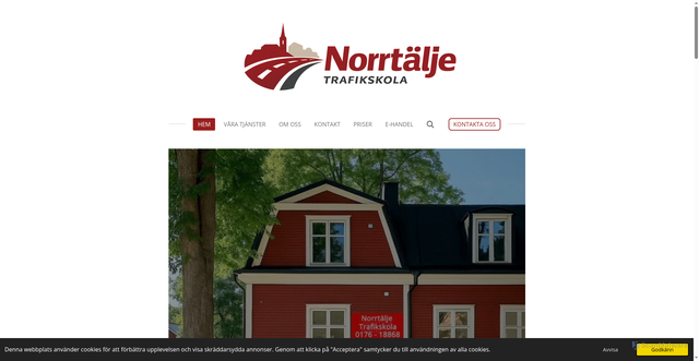 Security scan screenshot of https://norrtaljetrafikskola.se