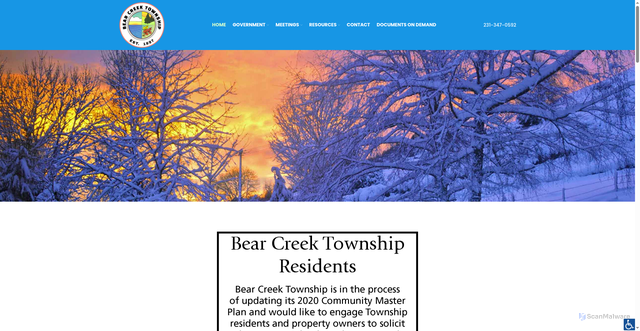 Security scan screenshot of https://bearcreektownshipmi.gov/