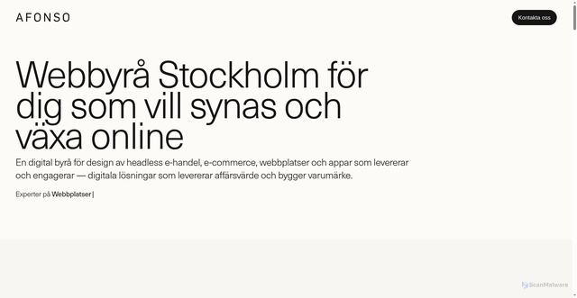 Security scan screenshot of https://afonso.se