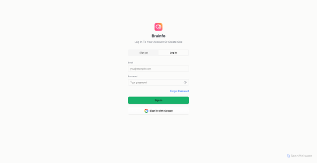 Security scan screenshot of https://brainfo.pages.dev/