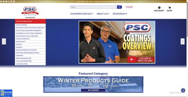 Security scan screenshot of https://petroleumservicecompany.com