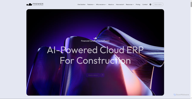 Security scan screenshot of https://premierconstructionsoftware.com