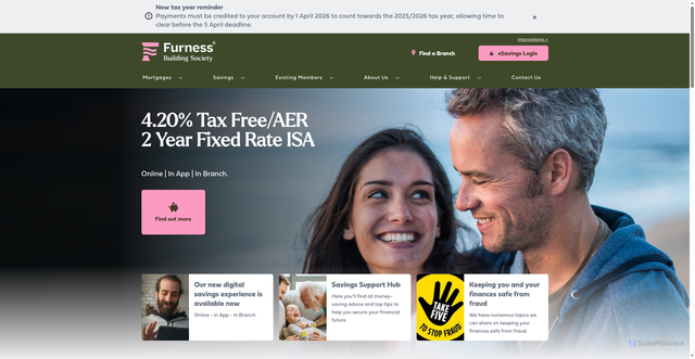 Security scan screenshot of https://furnessbs.co.uk
