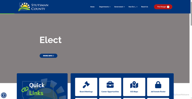 Security scan screenshot of https://www.stutsmancounty.gov/