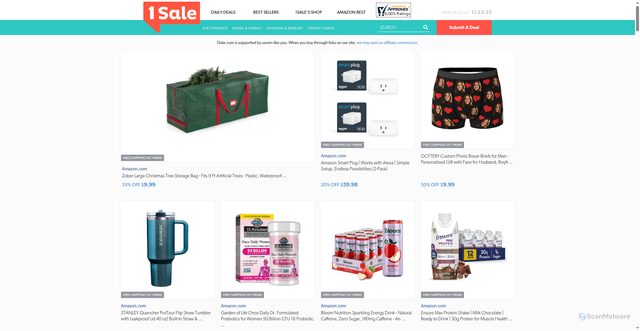 Security scan screenshot of https://www.1sale.com