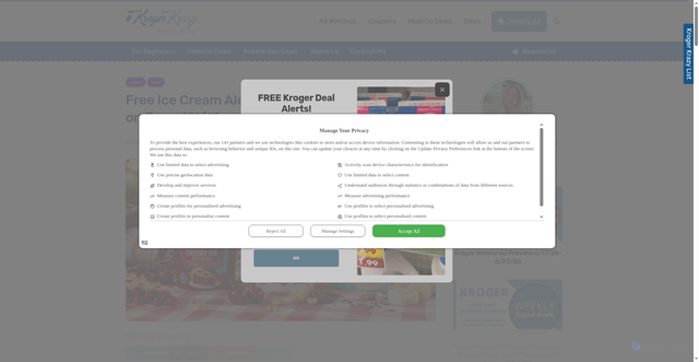 Security scan screenshot of https://www.krogerkrazy.com/free-ice-cream-kroger-2/