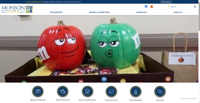 Security scan screenshot of https://monson-ma.gov/