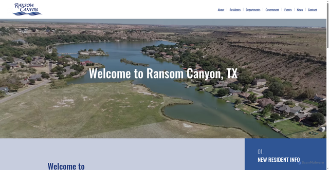 Security scan screenshot of https://www.townofransomcanyon.gov/