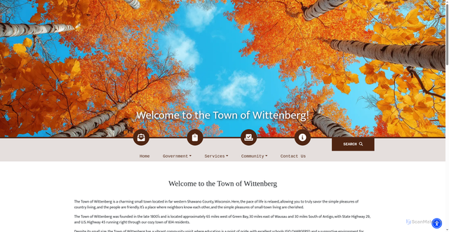 Security scan screenshot of https://townofwittenbergwi.gov/