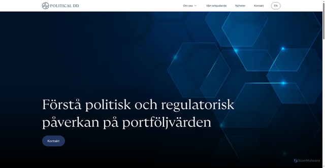 Security scan screenshot of https://politicaldd.se