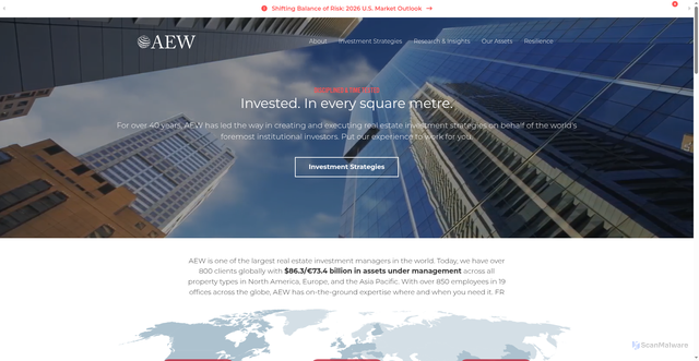 Security scan screenshot of https://www.aew.com/