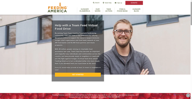 Security scan screenshot of https://www.feedingamerica.org/ways-to-give/fundraise-for-feeding-america