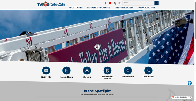 Security scan screenshot of https://www.tvfr.gov/