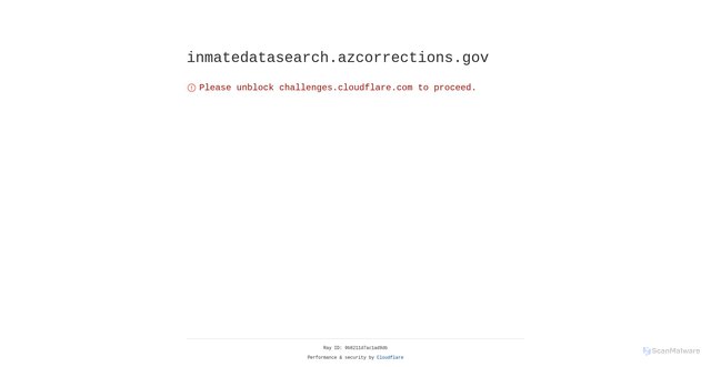 Security scan screenshot of https://inmatedatasearch.azcorrections.gov