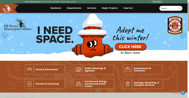 Security scan screenshot of https://elkrivermn.gov/