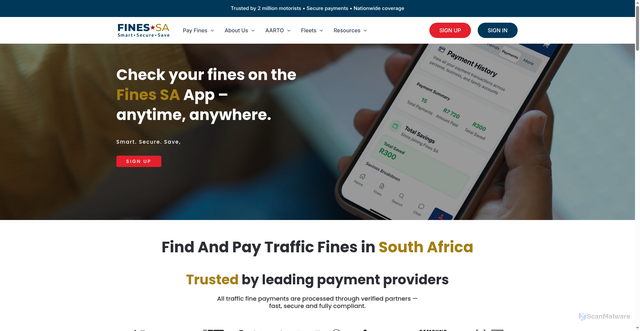 Security scan screenshot of https://finessacy.top/