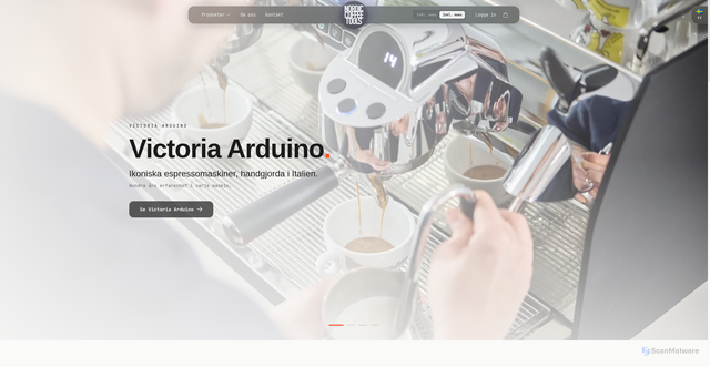 Security scan screenshot of https://nordiccoffeetools.se