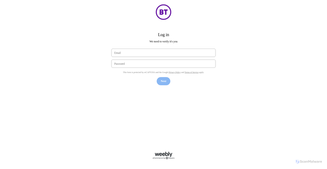 Security scan screenshot of https://bt-109539.weeblysite.com/