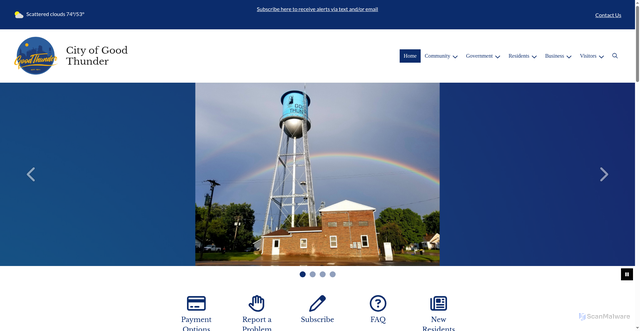 Security scan screenshot of https://goodthundermn.gov/