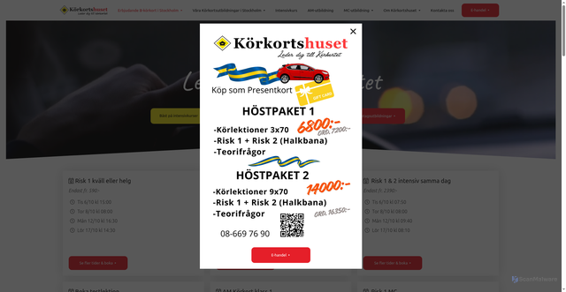 Security scan screenshot of https://halkbanaliljeholmen.se