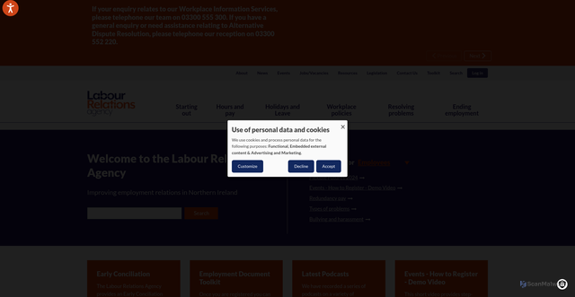 Security scan screenshot of https://www.lra.org.uk/