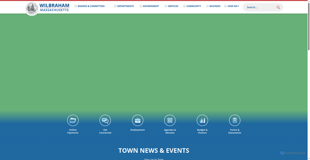Security scan screenshot of https://wilbraham-ma.gov/