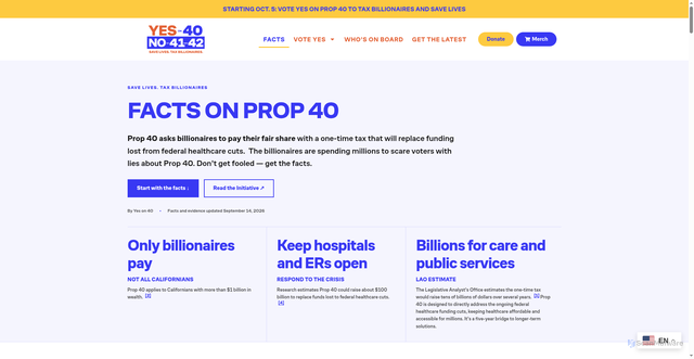 Security scan screenshot of https://yeson40.com/facts/