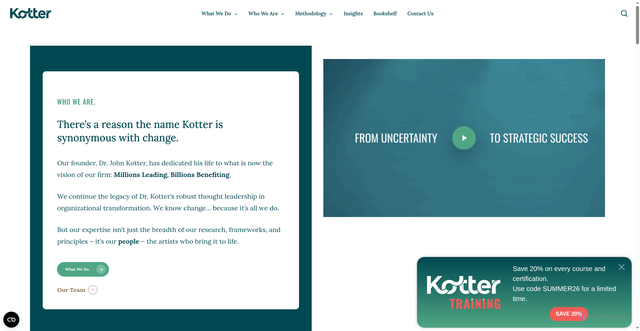 Security scan screenshot of https://www.kotterinc.com