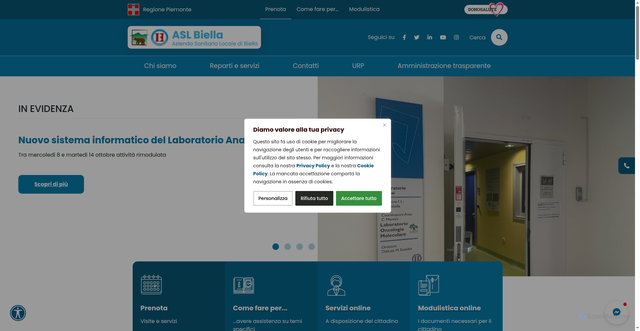 Security scan screenshot of https://aslbi.piemonte.it/