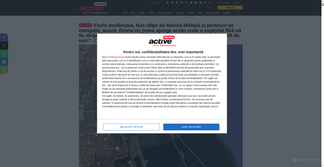 Security scan screenshot of https://www.activenews.ro