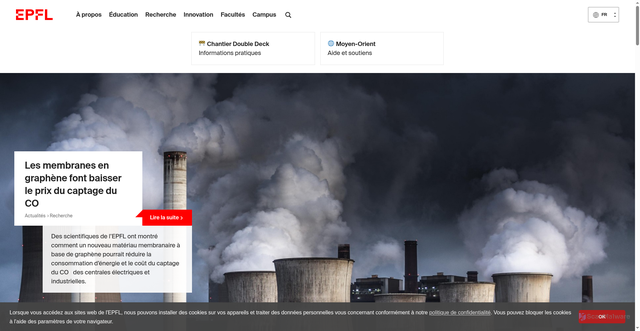 Security scan screenshot of https://www.epfl.ch/fr/