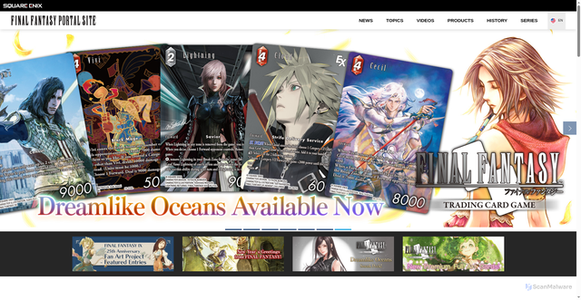 Security scan screenshot of https://na.finalfantasy.com/