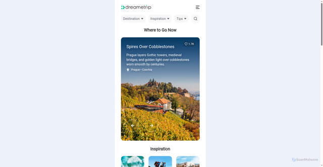 Security scan screenshot of https://dreametrip.com