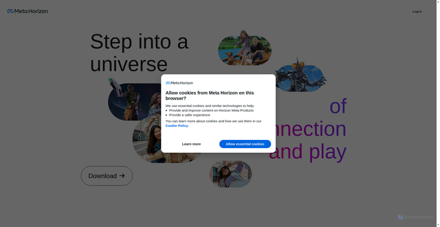 Security scan screenshot of https://horizon.meta.com/