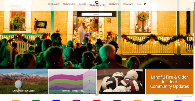 Security scan screenshot of https://washingtonutah.gov/tex/