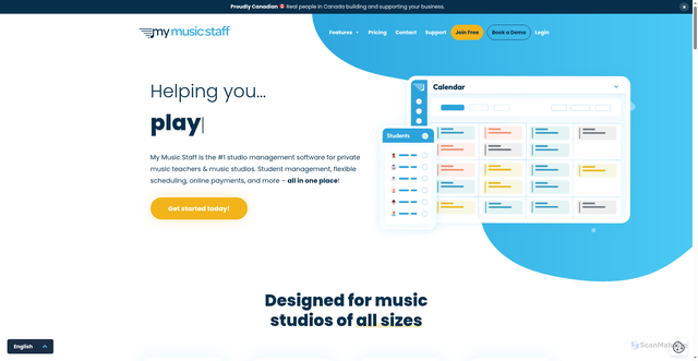 Security scan screenshot of https://mymusicstaff.com