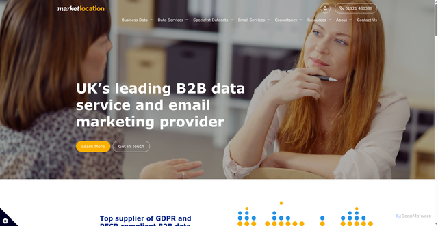 Security scan screenshot of https://marketlocation.co.uk