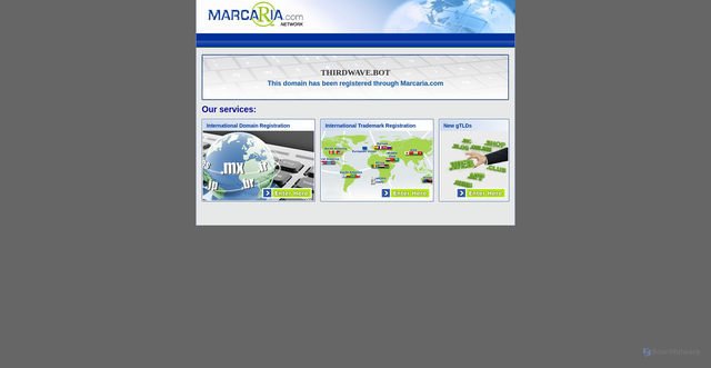 Security scan screenshot of http://thirdwave.bot/